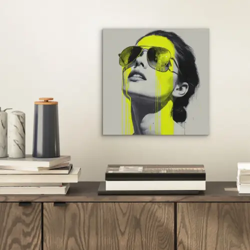 Vrouw - Bril - Verf aluminium wit klein -sfeer1
