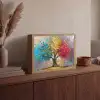 Boom - Kleurrijk - Grijs - Modern Light Box met batterij (Wandlamp) middel -sfeer2