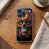 Bloemen - Kleurrijk - Schedel Telefoonhoesje iPhone 17 Pro klein -sfeer1
