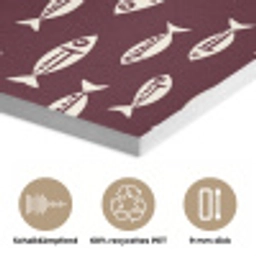 Vissen - Grafisch - Patroon - Donker PET vilt klein 837 -closeup_DE
