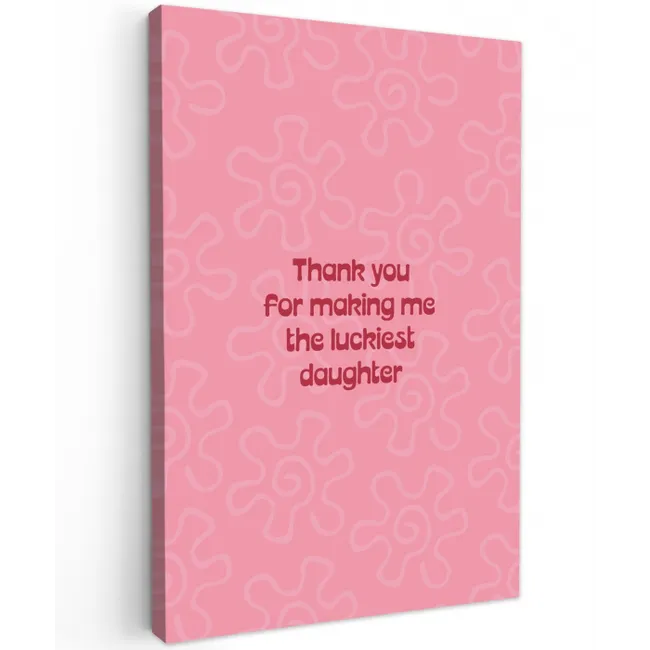 Tekst - Rood - Moederdag Tuinposter op houten frame 2 cm dik middel -3d