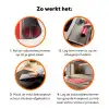 Strepen - Rood - Try again Inductie beschermer vinyl 3mm klein -zzzzzzz-td-werking