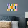 Stroken - Blauw - Patroon - Abstract poster papier klein -sfeer2