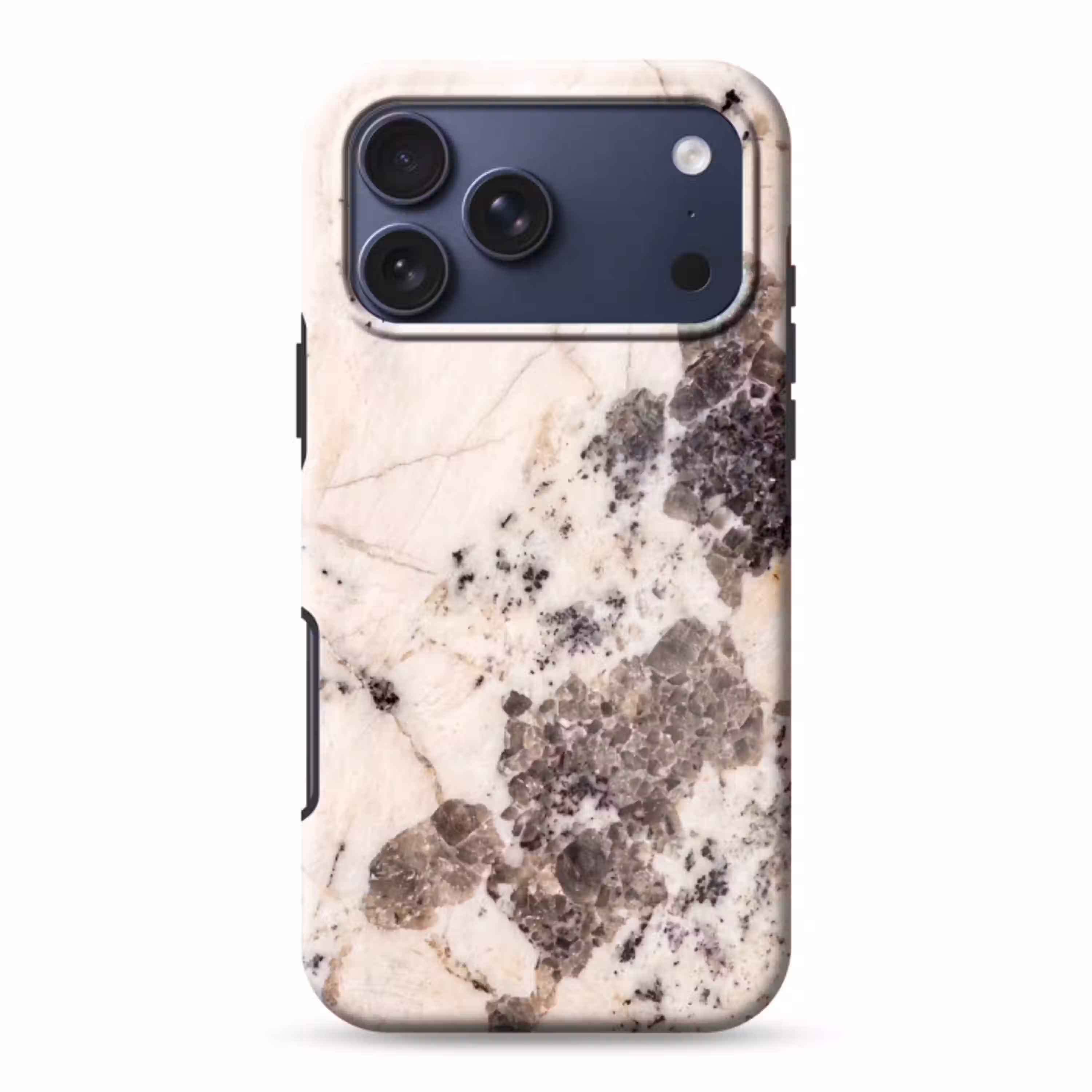 Natuursteen - Patroon - Abstract - Beige - Grijs Toughcase MagSafe Apple iPhone 17 Pro Max klein -3d