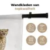 Luipaard - Dieren - Witte achtergrond - Kinderen - Jongens - Meisjes Wandkleed katoen klein -sfeer2