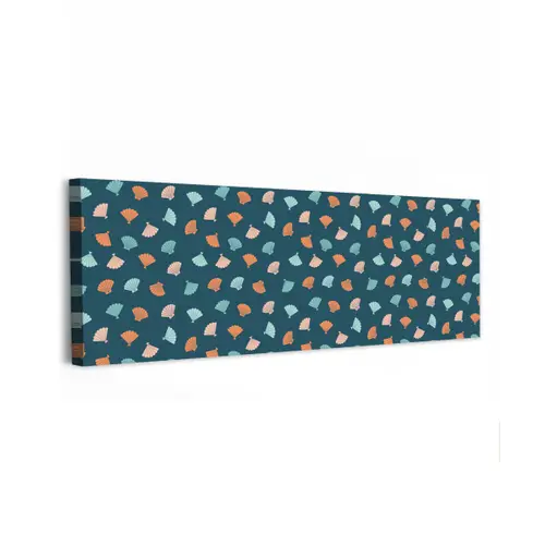 Zee - Dieren - Donkerblauw - Schelpen canvas 2cm klein 828 -z3d