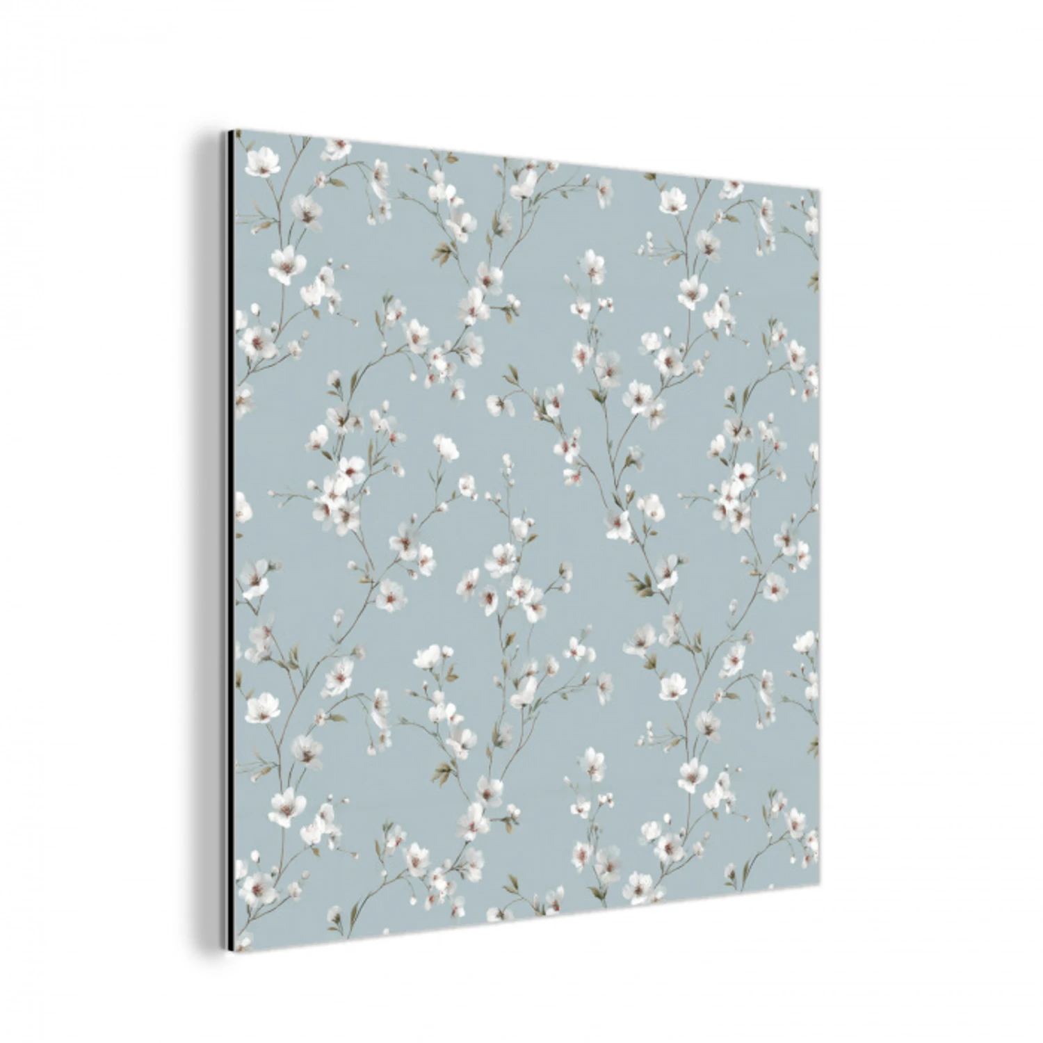 Klassiek - Bloemen - Blauw aluminium wit klein 46 -3d