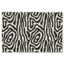 Zebra - Abstract - Zwart Vloerkleed Rechthoek klein 1091 -3d