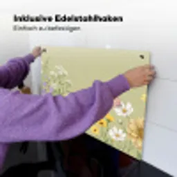 Botanisch - Bloemen - Kleurrijk Inductie beschemer met haakjes klein -ky-ophangen-de