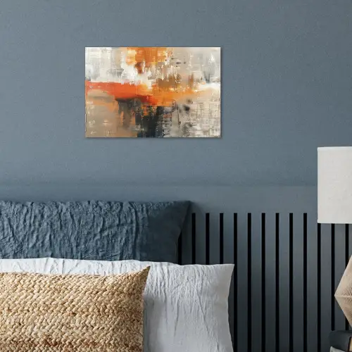 Moderne kunst - Abstract - Goud - Grijs poster papier klein -sfeer2