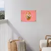 Illustratie - Bloemen - Rand - Roze tuinposter los doek klein -sfeer8