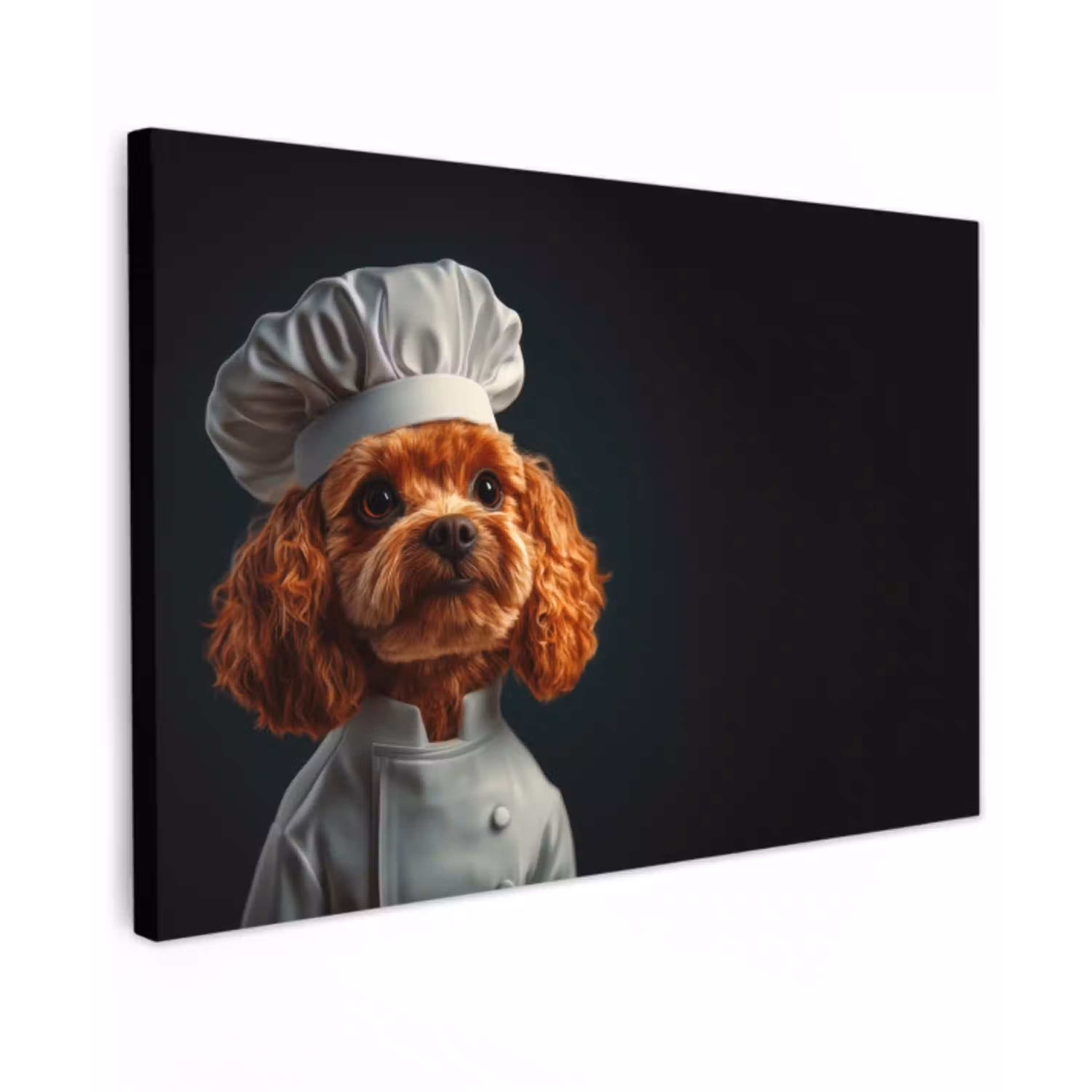 hond-3-2-gigapixel-standard-v2-6x Tuinposter op houten frame 2 cm dik klein -3d