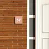 Zalmroze - Traditioneel Naambord Vierkant klein -sfeer3-XS