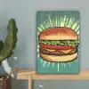 Hamburger - Illustratie - Sla - Kaas canvas 2cm klein -sfeer4