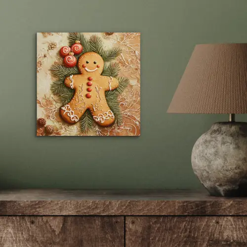 Kerstmis - Koekje - Poppetje - Speculaas aluminium wit klein -sfeer2