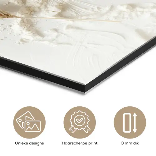 Bloem - Hout - Tarwe aluminium wit klein -closeup_NL