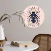 Donkerblauw - Kever - Bloemtakken - Sierlijk Wandcirkel behangsticker klein -sfeer3