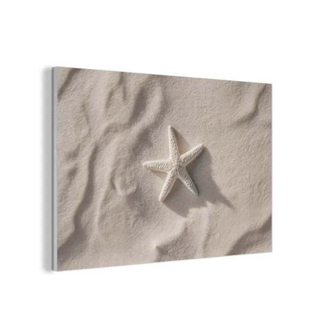 Akoestisch schilderij - Strand - Zeester - Zand - Beige
