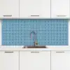 Tegels - Mozaïek - Turquoise - Blauw keuken achterwand 2 middel 871 -3d