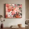 Bloemen - Kunst - Abstract - Verf Textielframe zwart klein -sfeer3