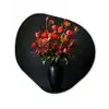 Boeket - Tulpen - Vaas - Rood Wandcirkel Organisch Forex 3mm klein -3d