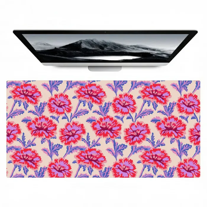 Bloemen - Patroon - Meerkleurig Muismat XXL klein 681 -zzz3d