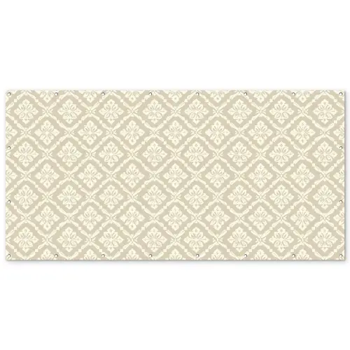 Floraal - Ornament - Beige Balkonbeschermer Duitsland klein 596 -zz_3d