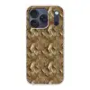 Organisch - Patroon - Bladeren - Goud Telefoonhoesje iPhone 17 Pro klein 878 -3d