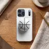 Basketbal - Wit - Schaduw - Lijnen Telefoonhoesje iPhone 17 Pro Max klein -sfeer1
