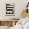 Eten - zwart - Japandi - Wit PET vilt klein -sfeer3
