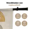 Bogen - Lijnen - Oranje - Minimalistisch Wandkleed katoen klein -sfeer2