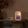 Lavendelveld - Zonsondergang - Paars Light Box met kabel (Tafellamp) klein -sfeer4