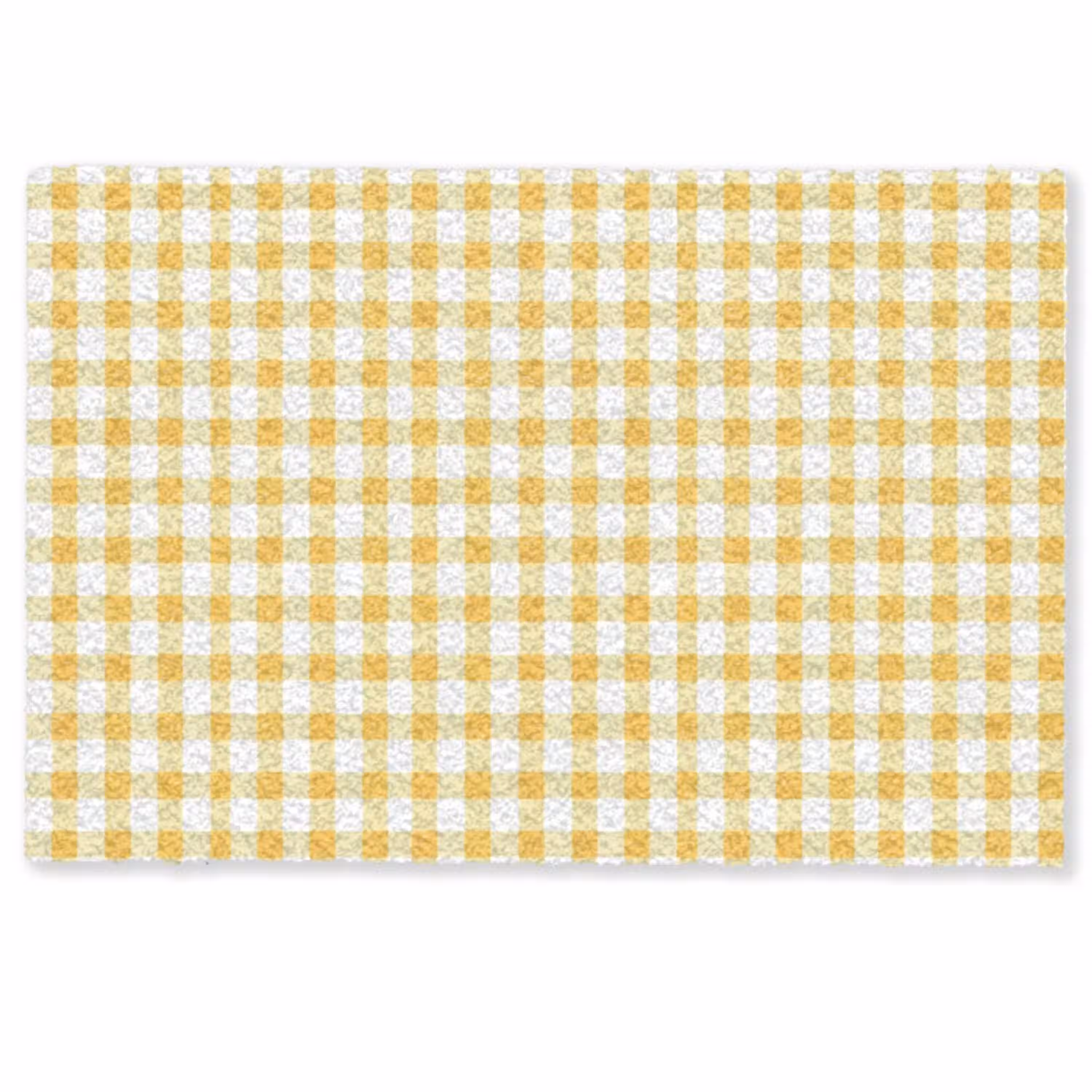Ruit - Gingham - Klassiek - Geel en Wit Deurmat klein 898 -zkaufland3d