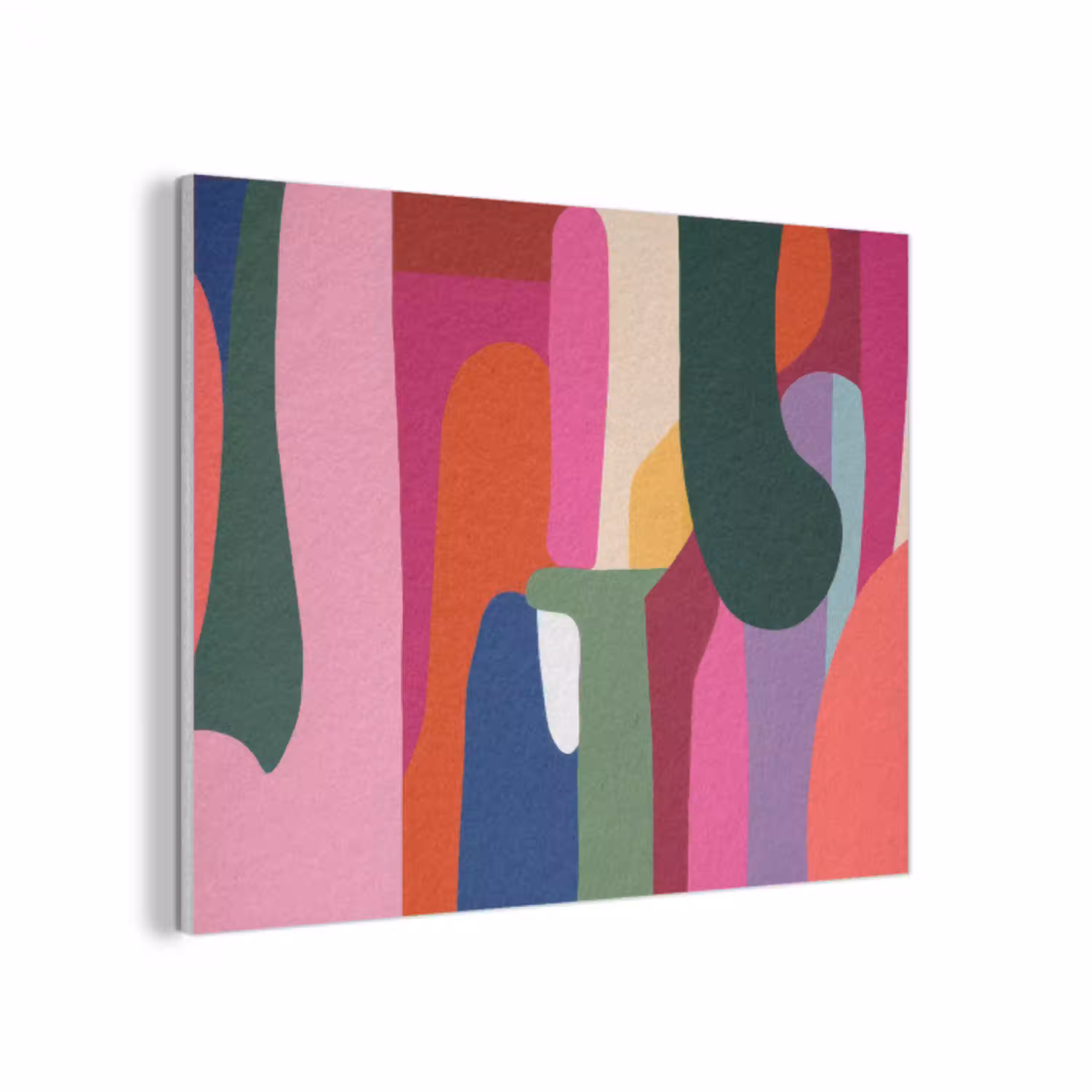 Kleurvakken - Recht - Rond - Abstract PET vilt klein -3d