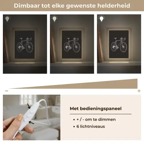 Lijnen - Illustratie - Wit Light Box met kabel (Tafellamp) klein -USP_dimbaarNL