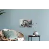 Zebra - Wilde dieren - Vlinder - Bloemen Muursticker klein -plant