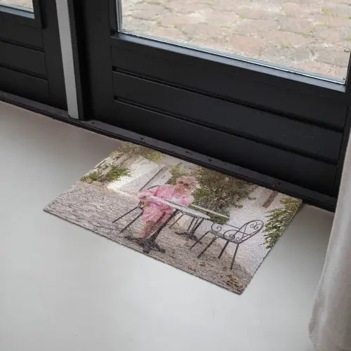 Ochtendjas - Krulspelden - Roze Deurmat klein -sfeer2