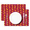Rood - Donker - Felle - Sinasappels Placemat vinyl groot 368 -zzsfeer2_Kitchenyeah-website