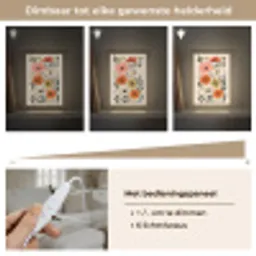 Veldbloemen - Stengels - Blaadjes - Groen Light Box met kabel (Tafellamp) klein -USP_dimbaarNL