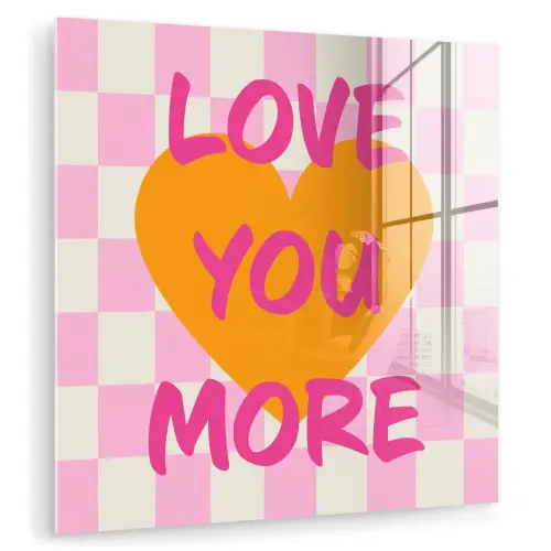 Valentijn - Love - Roze - Oranje plexiglas 5mm klein -zzzproduct_nieuw