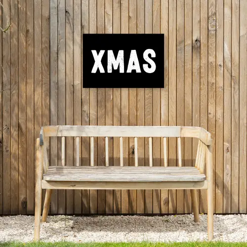 Kerst - Quotes - Xmas - Zwart - Feestdagen Tuinposter op houten frame 2 cm dik klein -sfeer4