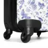 Klassiek vogel en bloemen patroon blauw met wit NBS - Handbagage koffer - Kinderen Unisex middel -wiel