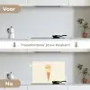 Minimalistisch - Schepijs - Hoorntje - Beige keuken achterwand spatscherm klein -voor_na_NL