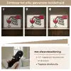 Wijnfles - Quote - Rood - Glas Light Box met batterij (Wandlamp) middel -USP_dimbaarNL