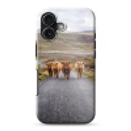 Schotse Hooglanders - Weg - Landschap - Kudde Toughcase MagSafe Apple iPhone 17 klein -3d