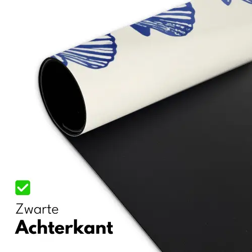 Schelpen - Blauw - Patroon Muismat XXL klein -sfeer2