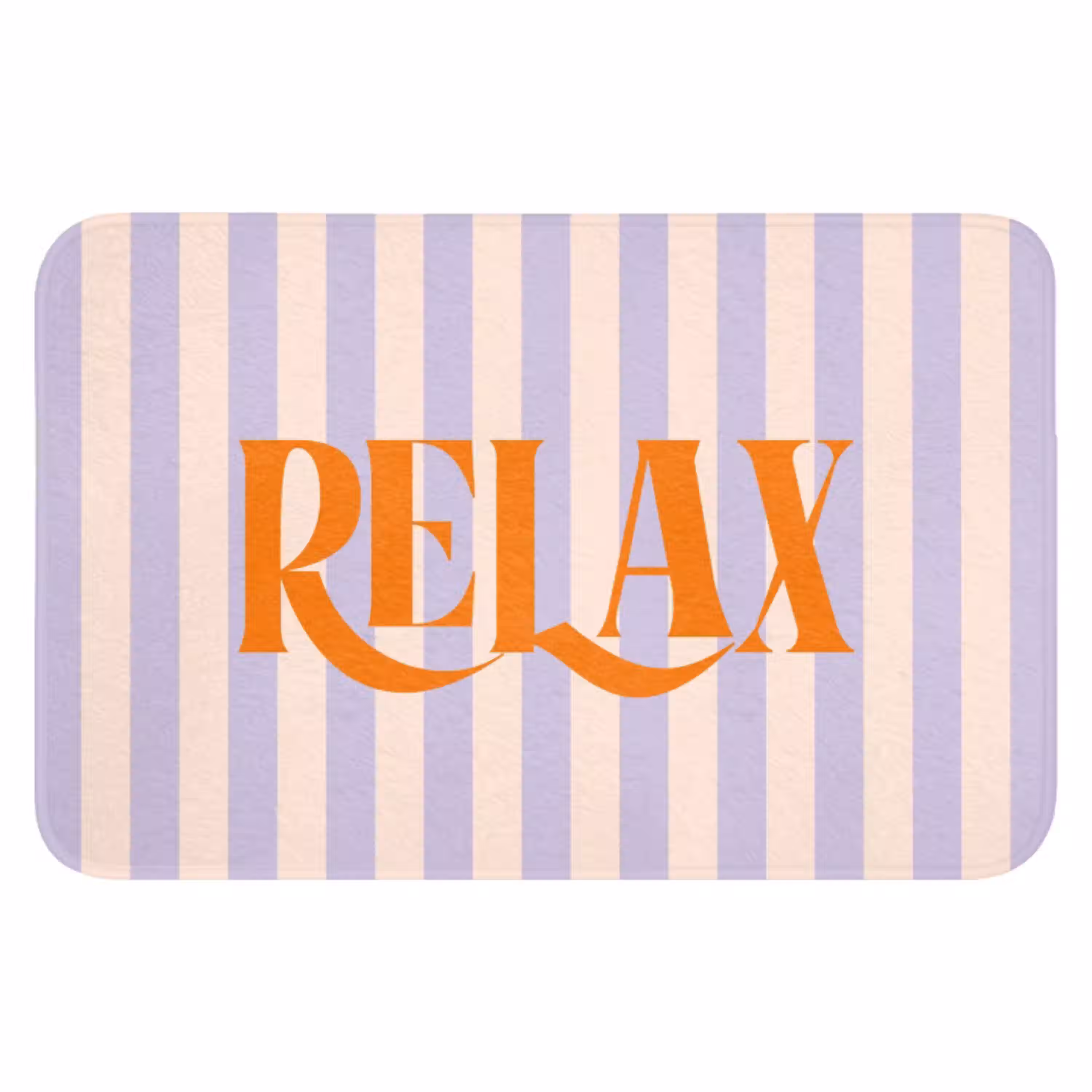 Lila - Oranje - Strepen - Relax WCmat klein -3d
