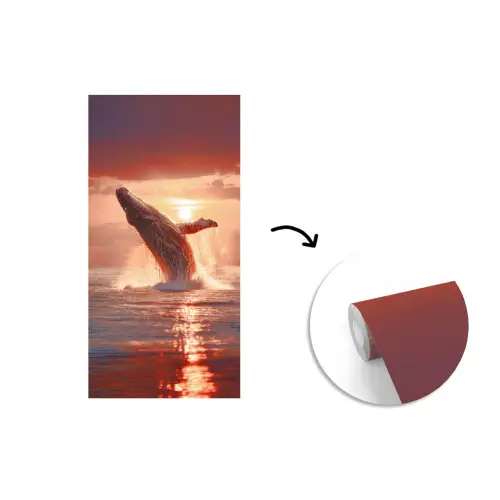 Walvis - Zon - Zee fotobehang vinyl groot -3d
