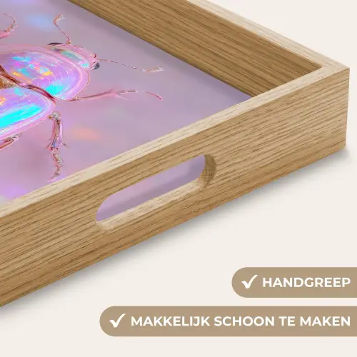Kever - Metallic - Lichteffect - Roze Dienblad Rechthoek middel -USP_HandgreepNL