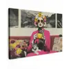 Vrouw - Kat - Bloemen - Kopje - Retro canvas 2cm klein -z3d